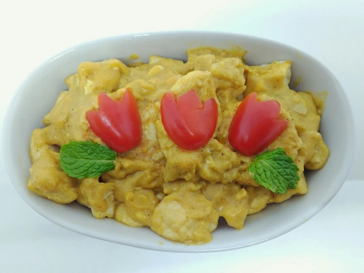 Cara Mudah Membuat Resep Tahu tofu saus kare telur asin yang Uenak Anti Ribet, Bikin Ngiler