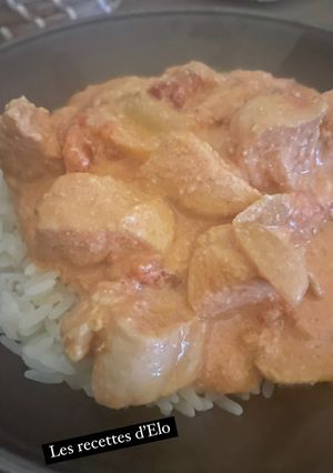 Une photo de Poulet Korma au cookeo