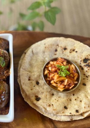 A picture of BHARLI VANGI - STUFFED EGGPLANTS.
