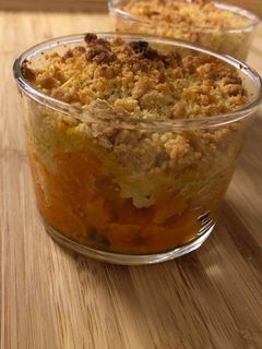 Une photo de Crumble à la carotte