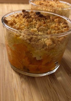 Une photo de Crumble à la carotte