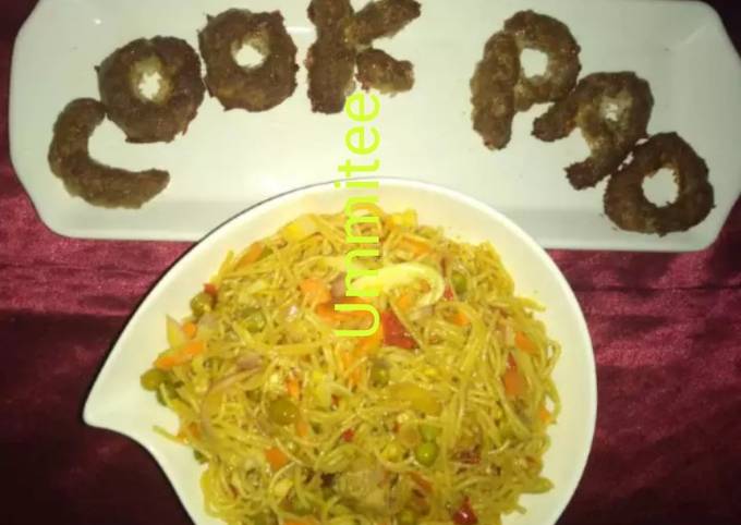 Ummitee's noodles with baked minced meat