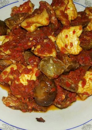 Foto resep Sambal tahu, terong & ikan asin
