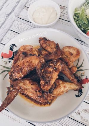 Foto resep Spicy Garlic Butter chicken wings (sayap ayam bumbu mentega bawang putih)