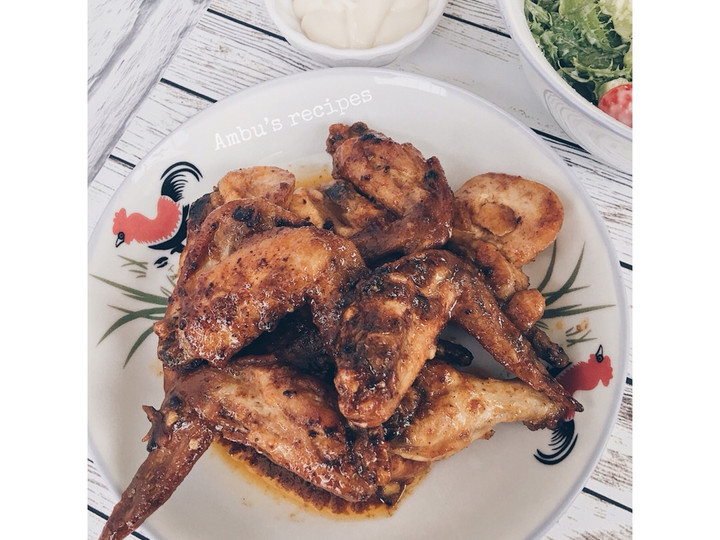 Anti Ribet, Memasak Spicy Garlic Butter chicken wings (sayap ayam bumbu mentega bawang putih) Simpel