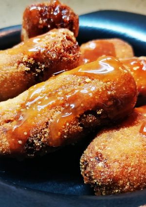 Una foto de Croquetas caseras de pollo y champiñones