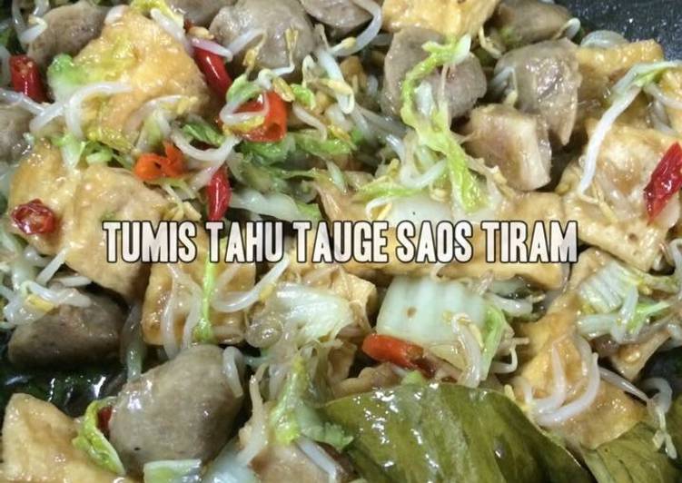 Resep Tumis tahu tauge saus tiram yang Enak