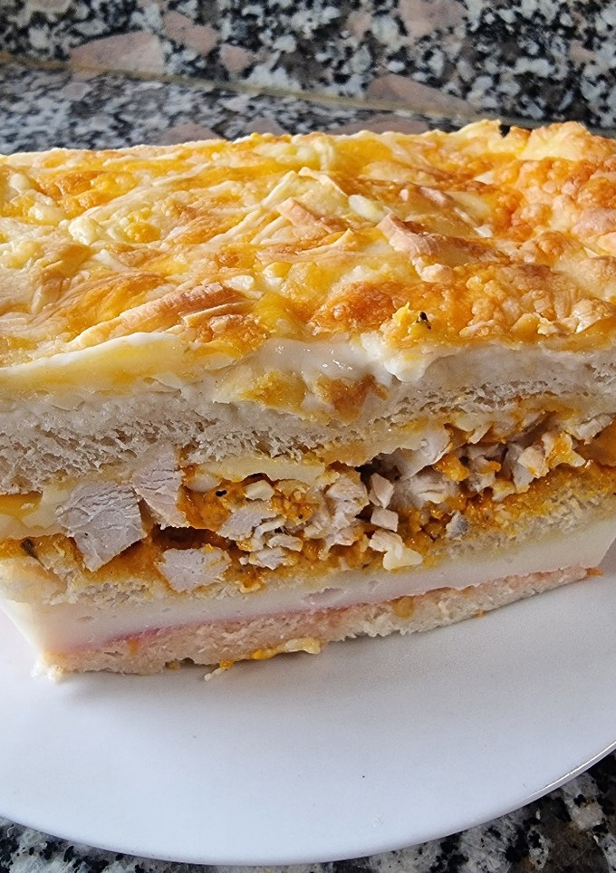 Una foto de Pastel de pollo y jamón York