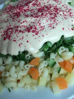 صورة لوصفة سلطة المكرونه 🥗🥗🍝🍝