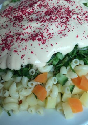 صورة لوصفة سلطة المكرونه 🥗🥗🍝🍝