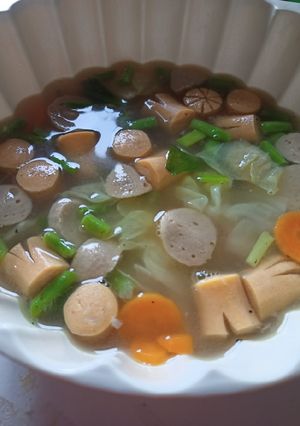 Foto resep Sup sayur sosis