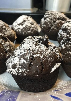 Una foto de Cupcakes o muffins veganos de chocolate
