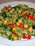 Pilaf veggie con Ortiga Mayor, garbanzos y pimiento rojo