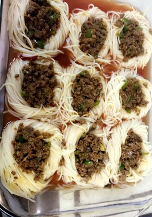 صورة لوصفة معكرونه عش البلبل