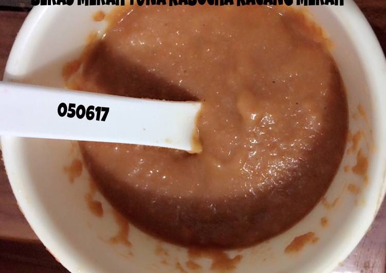 Mpasi 7m 4* beras merah kacang merah ikan tuna kabocha