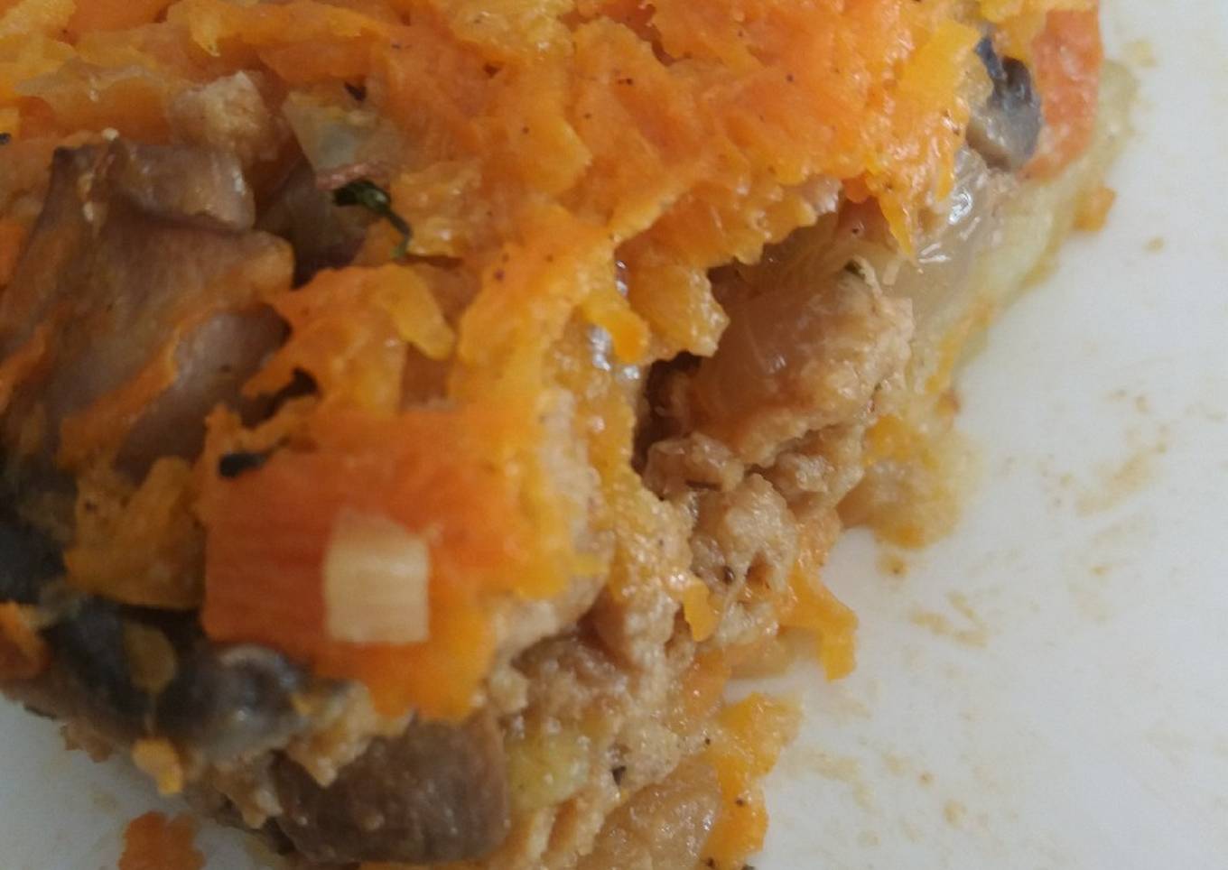 Pastel de calabaza y soja texturizada🍴