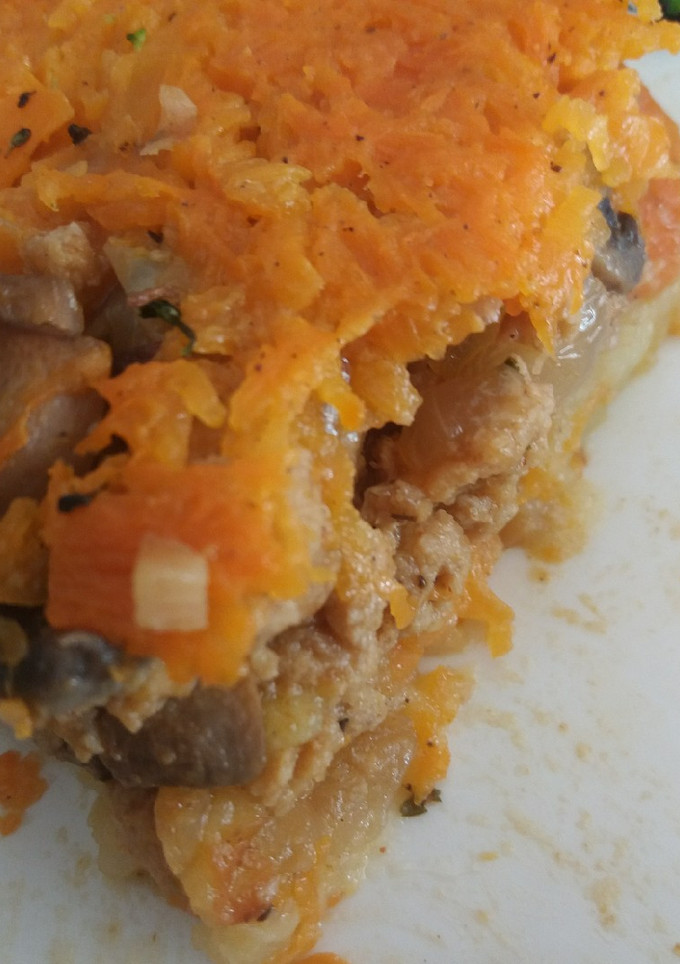 Una foto de Pastel de calabaza y soja texturizada🍴