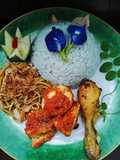 Nasi gurih bunga telang
