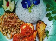 Gambar nasi gurih bunga telang