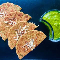 A picture of High Protein Paratha 🫓made from Amaranth flour and Paneer-Healthy Fasting Paratha 🫓.