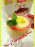 Mango custard jelly juice