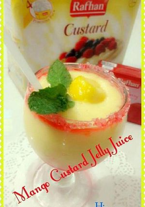 A picture of Mango custard jelly juice.