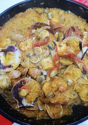 Una foto de Arroz de marisco