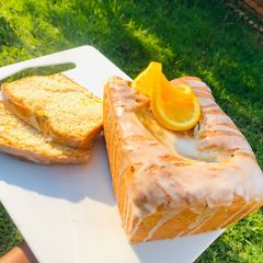 A picture of Banana and orange bread.