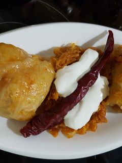 Cserépedényben sült töltött káposzta recept fotója