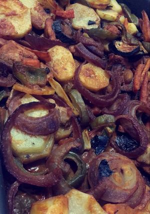 صورة لوصفة صينية خضار بالفرن ولا اسهل😍
