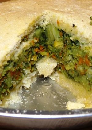Una foto de Super fácil tarta de brócoli y otros vegetales