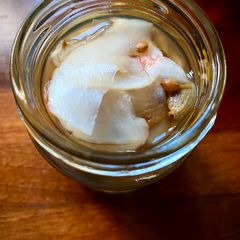 Pickled Sunchoke (Jerusalem artichoke) A picture of Pickled Sunchoke (Jerusalem artichoke).