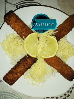 صورة لوصفة أرز 🍚 بأصابع السمك