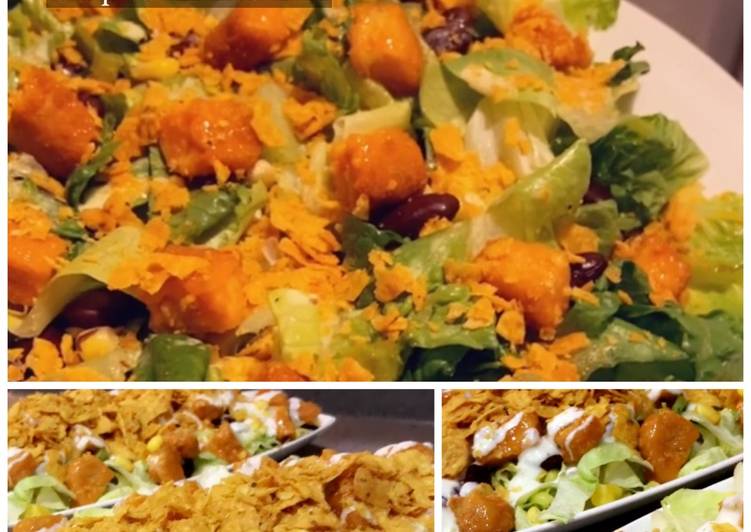 سلطة ناتشوز وكرات دجاج البافلو 🥗