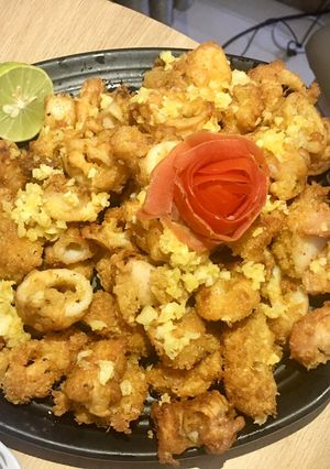 Hình của món Mực chiên bơ tỏi.