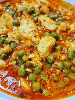A picture of Matar paneer.