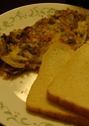 A picture of Mushroom Omlette.