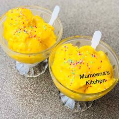 A picture of Mango ice-cream.