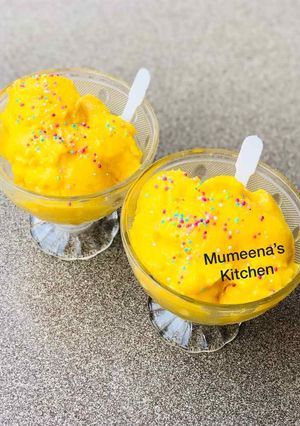 A picture of Mango ice-cream.