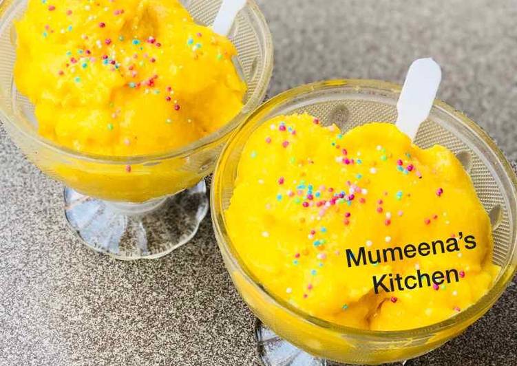 Easiest Way to Make Super Quick Homemade Mango ice-cream