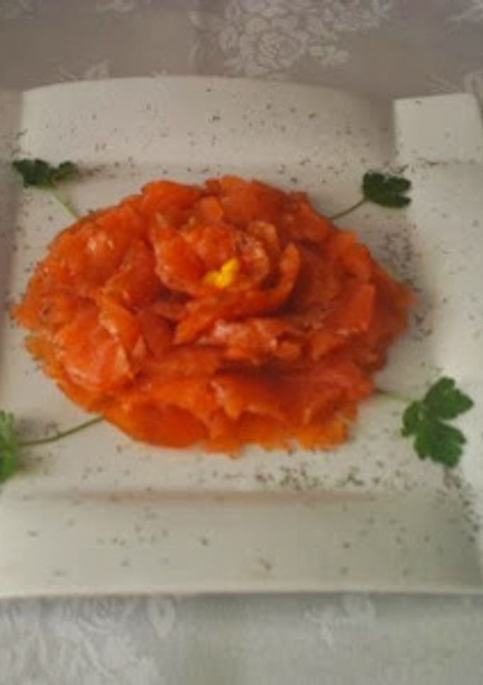 Una foto de Salmón ahumado