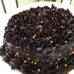 A picture of Chocolate truffle cake.