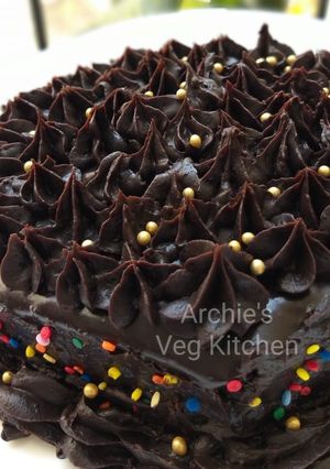 A picture of Chocolate truffle cake.