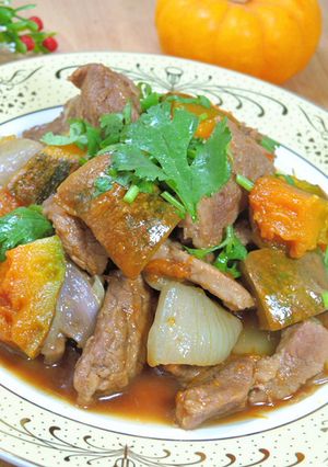 南瓜燒肉 的食譜成品照片