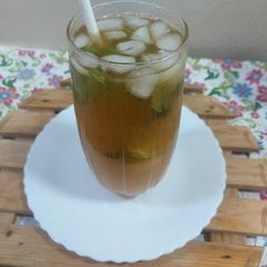 A picture of Peach ice tea.