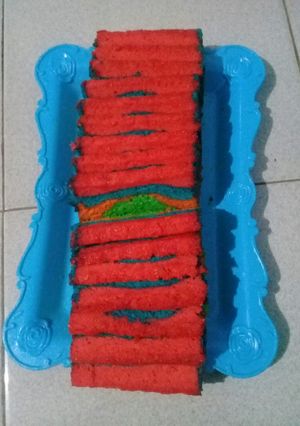 Foto resep Bolu kukus 4 warna