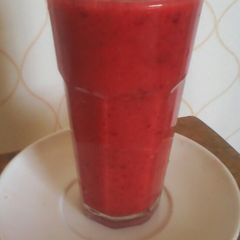 A picture of Mango beet juice#theme challenge.