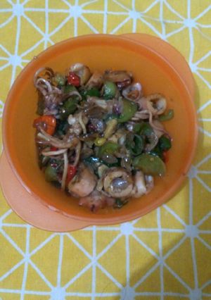 Foto resep Tumis cumi asin