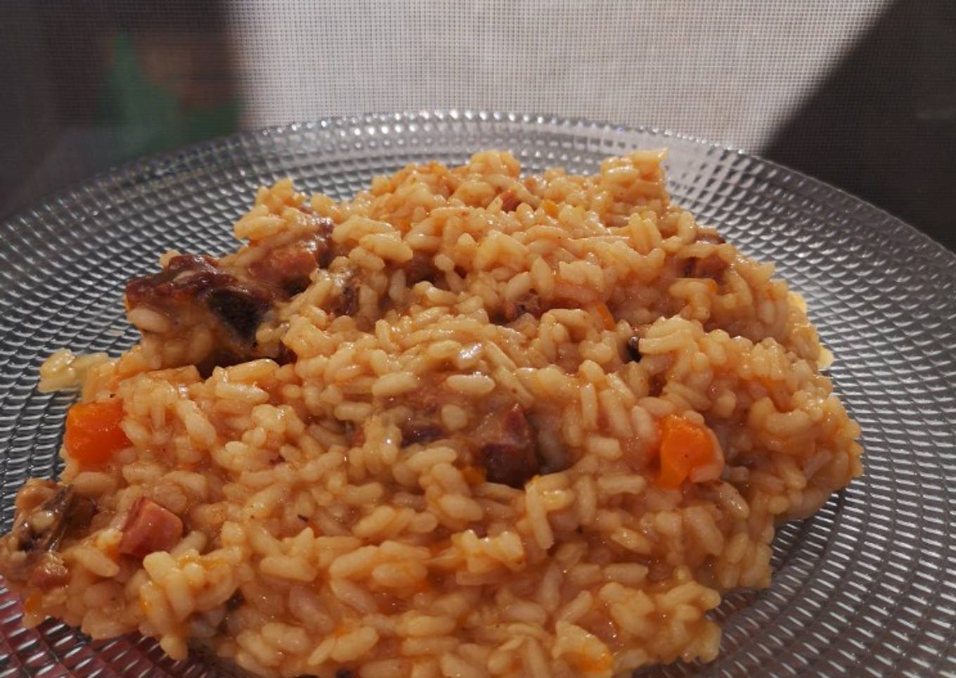 Arroz meloso de costilla y calabaza