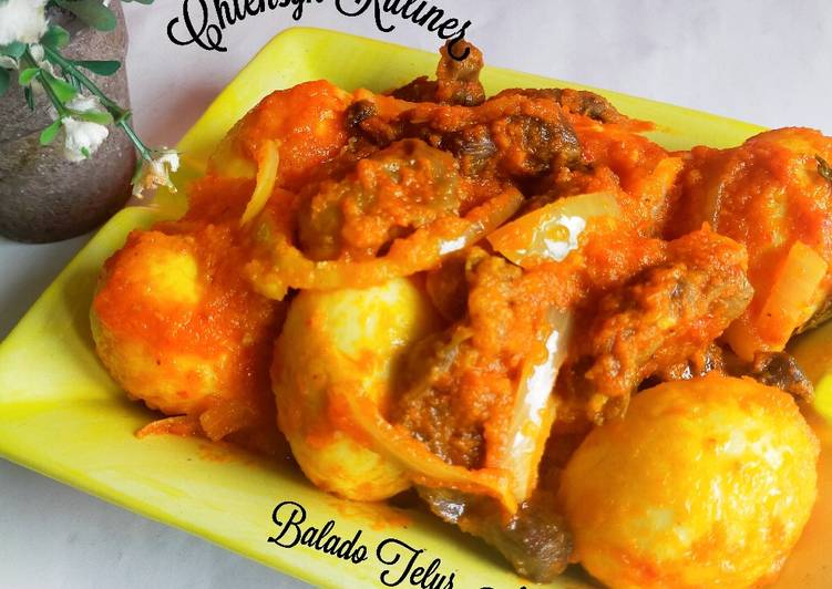 Resep Mudah Balado Telur Ampela Yummy Mantul